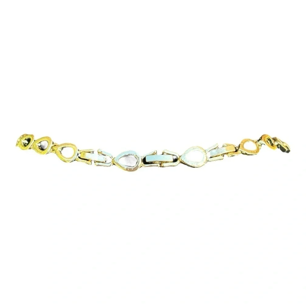 Stunning Gold-Tone & Navy Crystal Statement Necklace